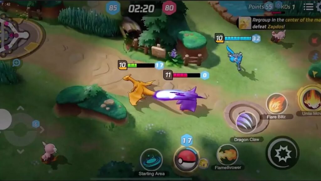 Saiba como jogar em cada rota de Pokémon UNITE: Selva, Topo e Bottom