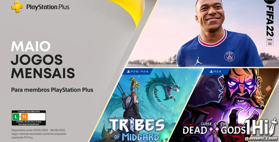 PS Plus de maio tem FIFA 22, Tribes of Midgard e mais