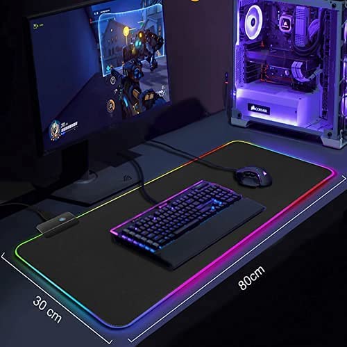 Mouse Pad Gamer Iluminado com leds RGB Grande