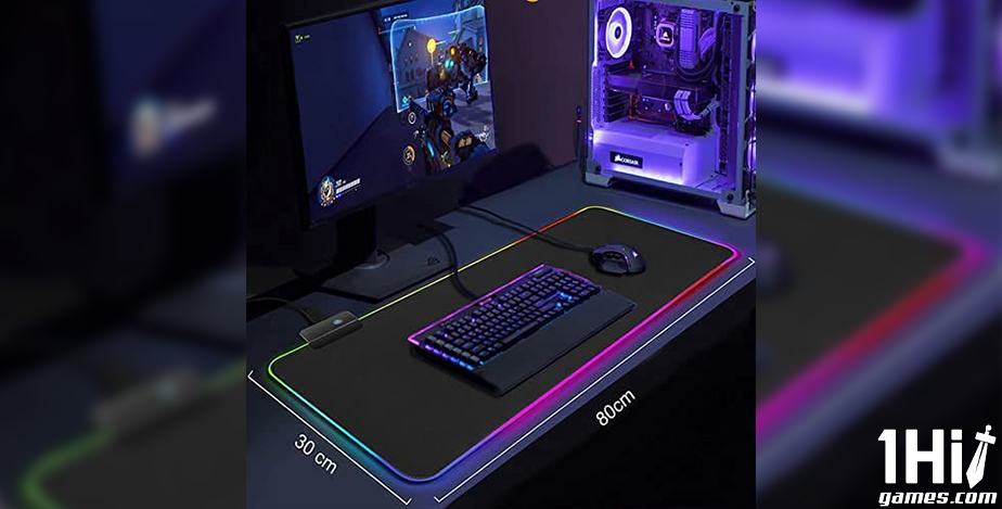 Mouse Pad Gamer Iluminado com leds RGB Grande