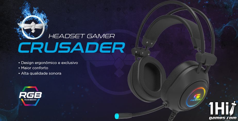 Headset Gamer RGB Crusader FORTREK