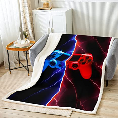 Cobertor de lã com estampa gamer