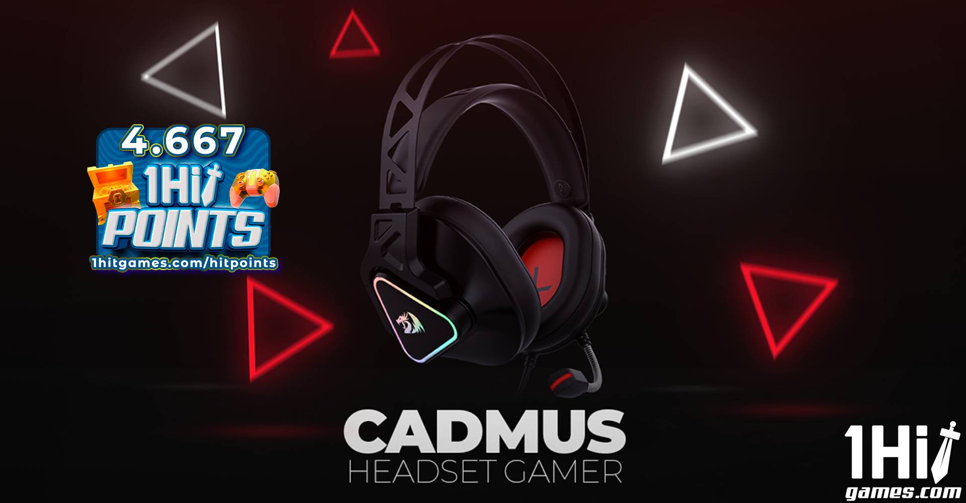 HEADSET GAMER CADMUS RGB – REDRAGON