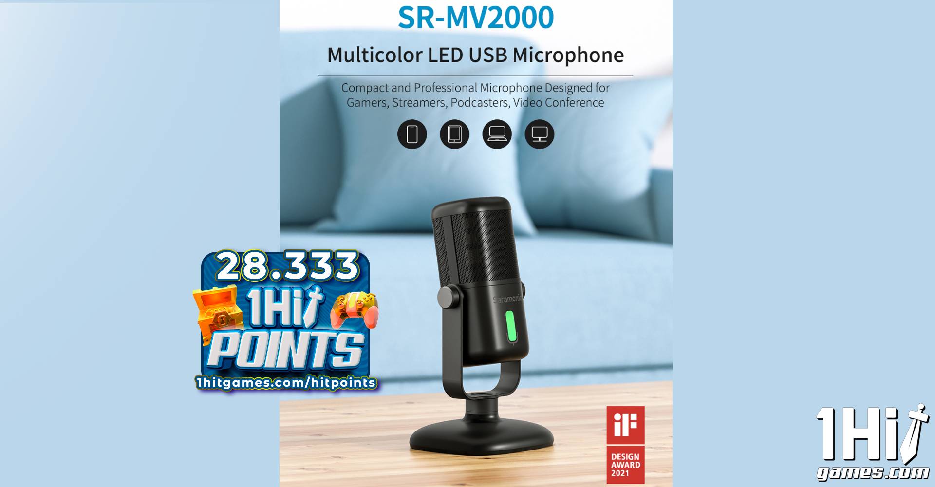 Microfone Saramonic USB SR-MV2000