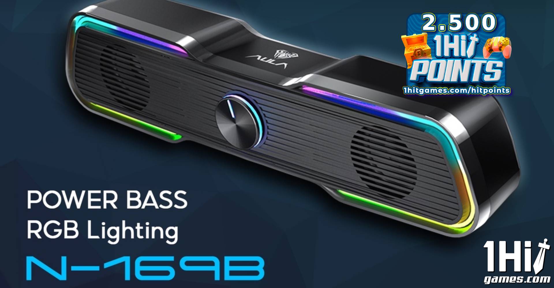 Soundbar gamer USB RGB N-169B – Aula