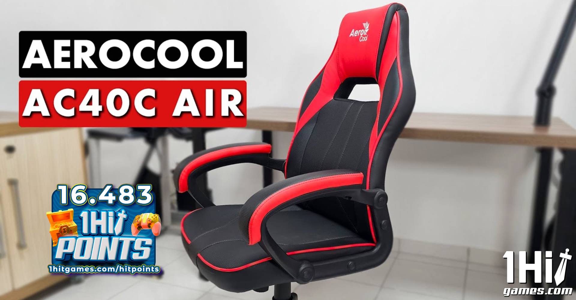 Cadeira Gamer AC40C Air Vermelha Aerocool