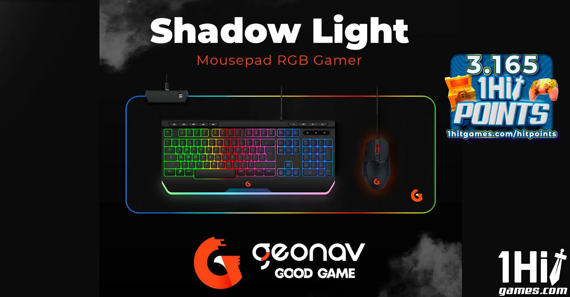 Geonav Mousepad Gamer Shadow Light