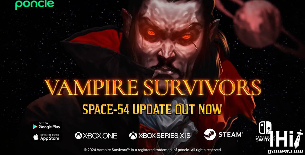 Vampire Survivors lança nova atualização “Space-54”